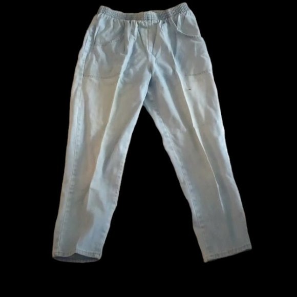 Cascade Blue Denim - Cascade Blue Pull-up Jeans - Size 12 short